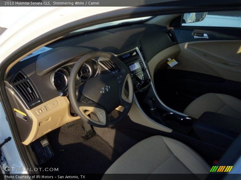 Shimmering White / Camel 2013 Hyundai Sonata GLS
