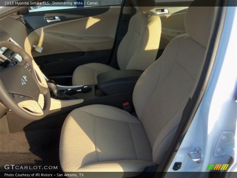 Shimmering White / Camel 2013 Hyundai Sonata GLS