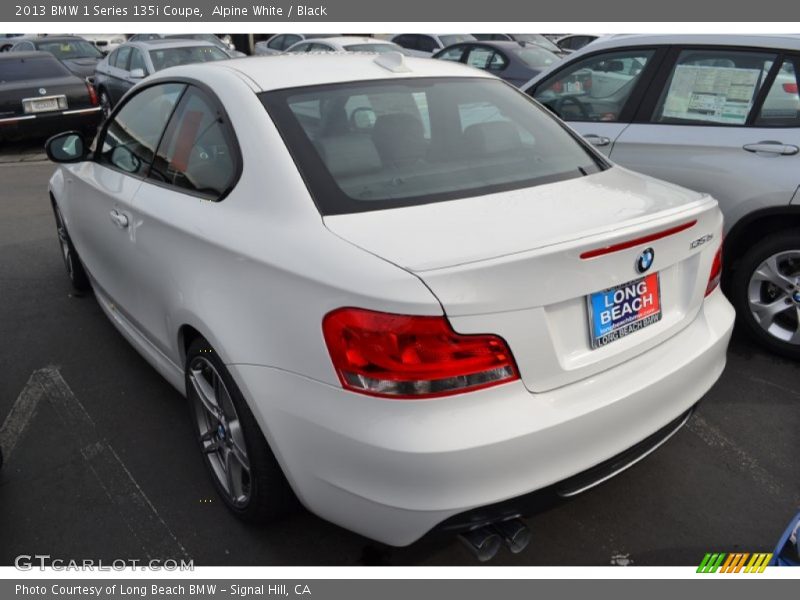 Alpine White / Black 2013 BMW 1 Series 135i Coupe
