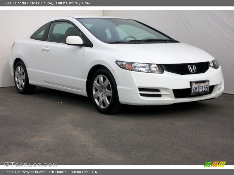 Taffeta White / Gray 2010 Honda Civic LX Coupe