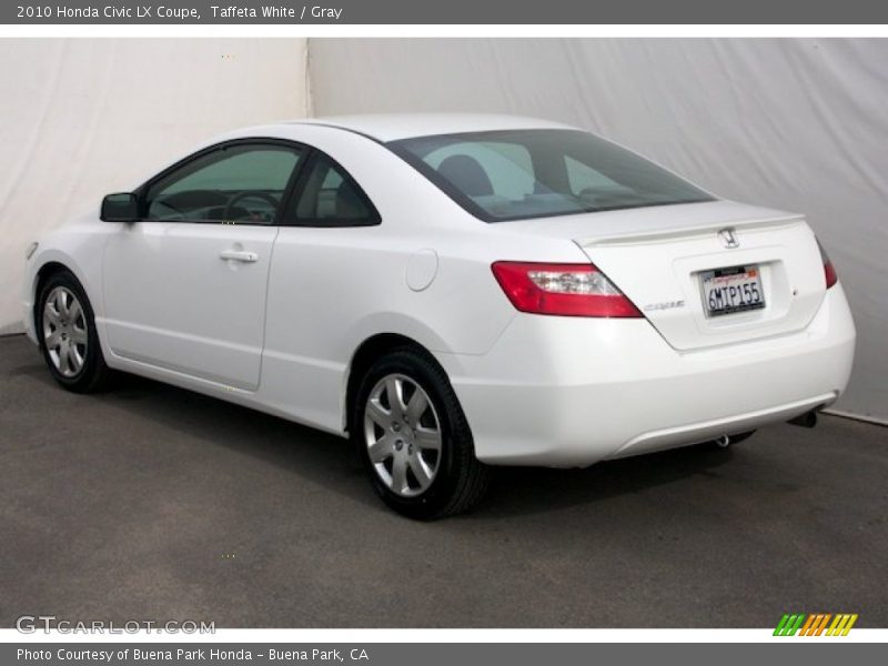 Taffeta White / Gray 2010 Honda Civic LX Coupe