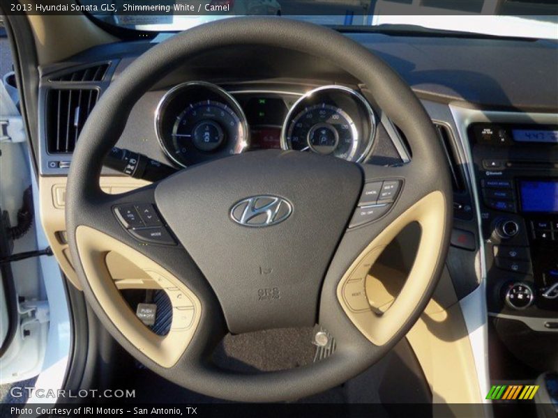 Shimmering White / Camel 2013 Hyundai Sonata GLS