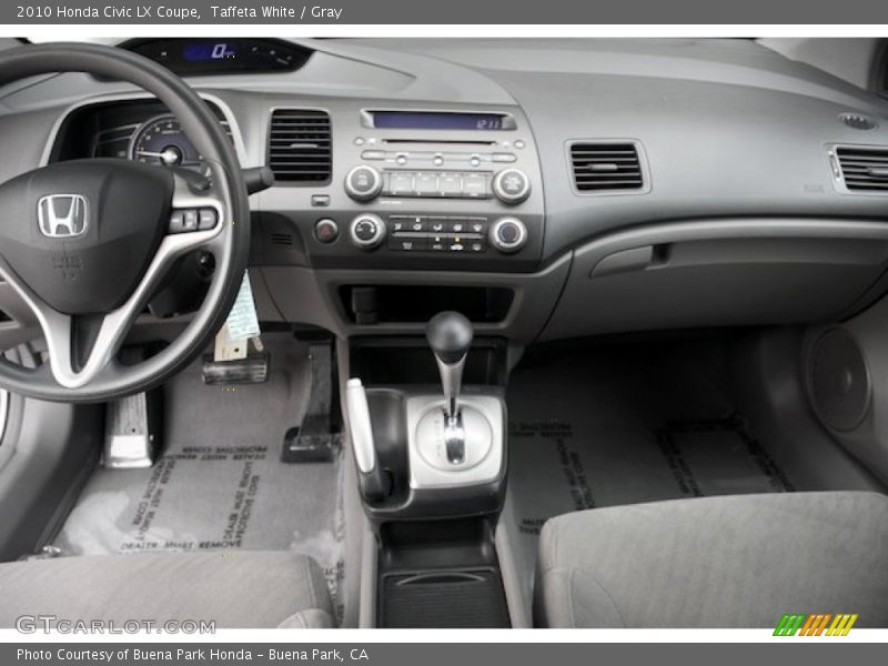 Taffeta White / Gray 2010 Honda Civic LX Coupe