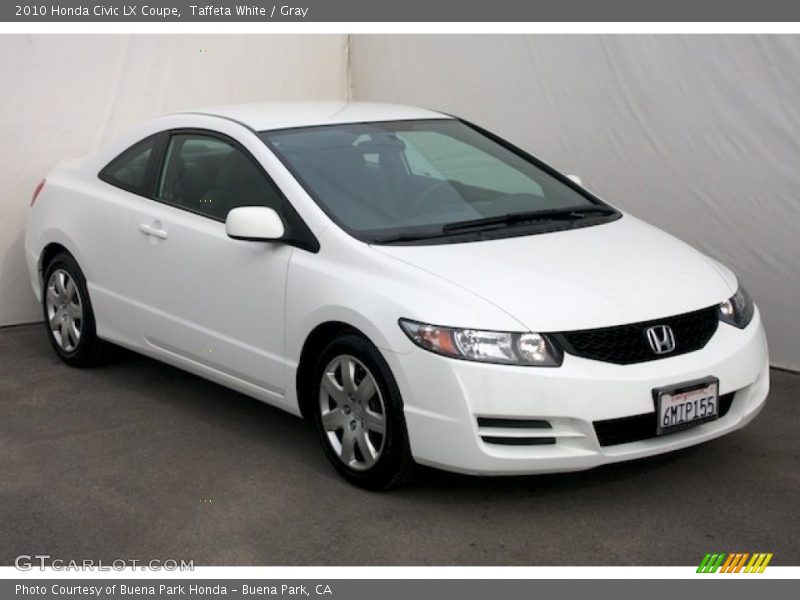 Taffeta White / Gray 2010 Honda Civic LX Coupe