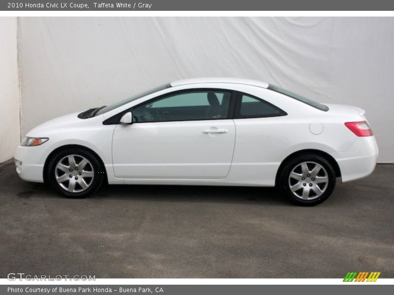 Taffeta White / Gray 2010 Honda Civic LX Coupe