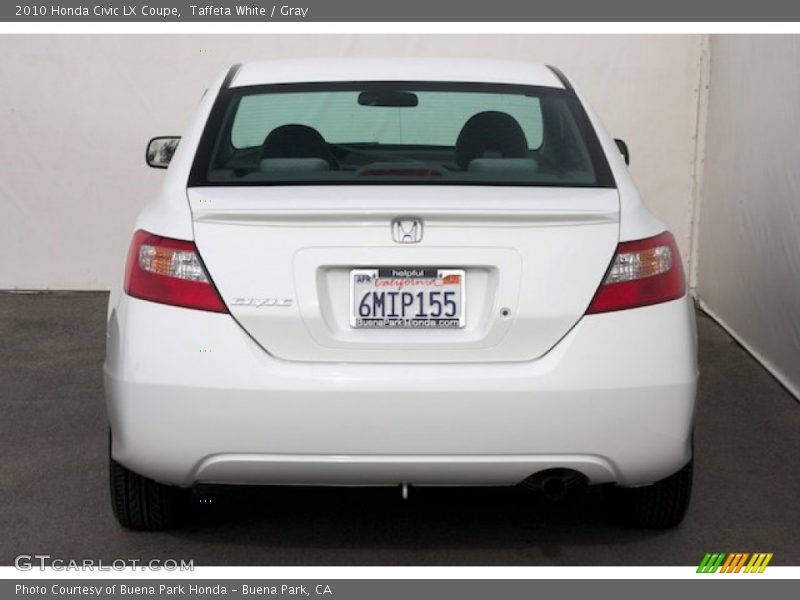 Taffeta White / Gray 2010 Honda Civic LX Coupe