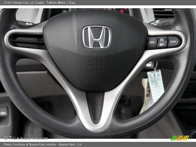Taffeta White / Gray 2010 Honda Civic LX Coupe