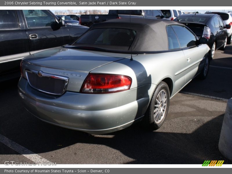 Satin Jade Pearl / Dark Slate Gray 2006 Chrysler Sebring Touring Convertible