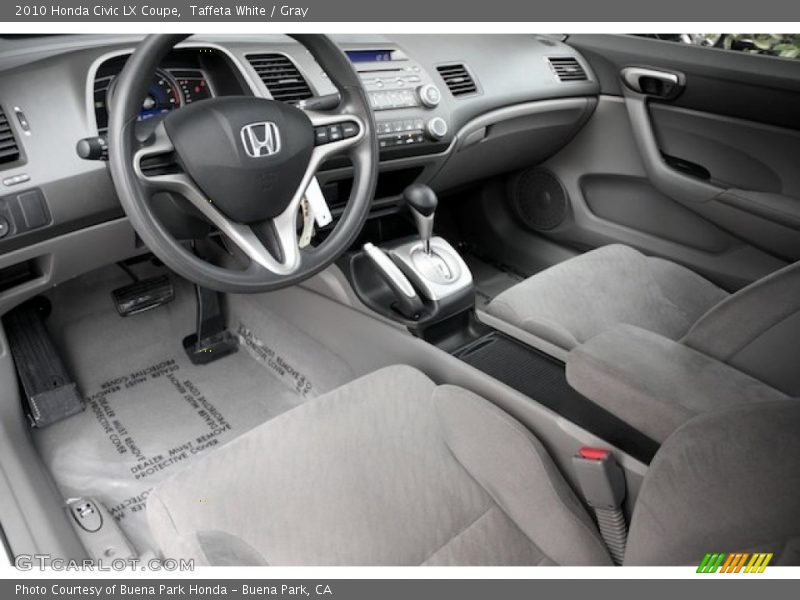 Taffeta White / Gray 2010 Honda Civic LX Coupe