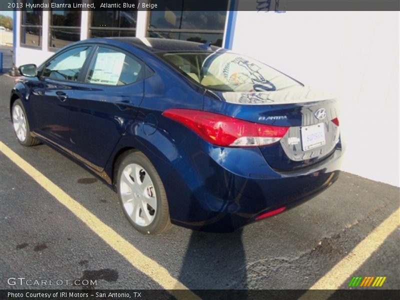 Atlantic Blue / Beige 2013 Hyundai Elantra Limited