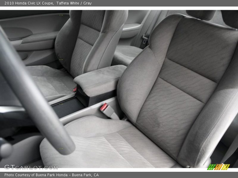 Taffeta White / Gray 2010 Honda Civic LX Coupe