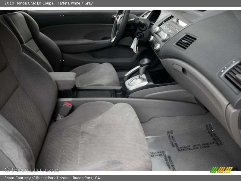 Taffeta White / Gray 2010 Honda Civic LX Coupe