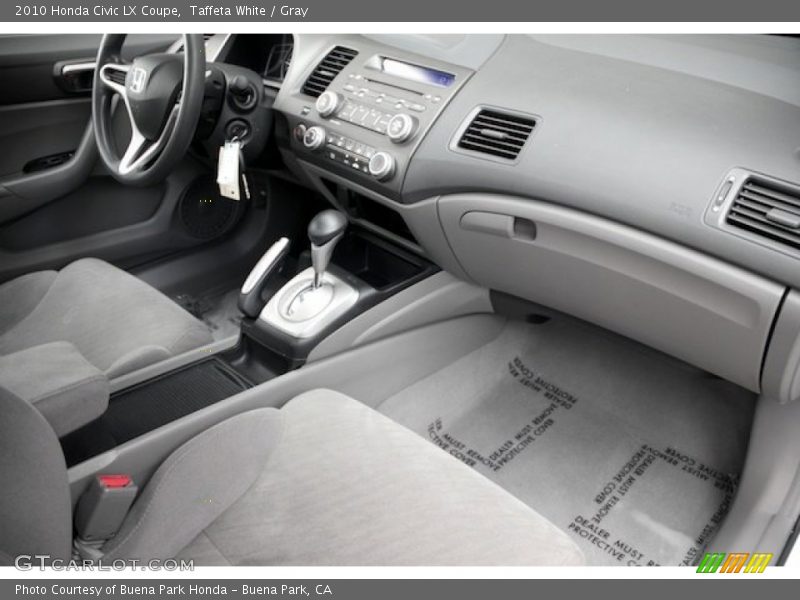 Taffeta White / Gray 2010 Honda Civic LX Coupe