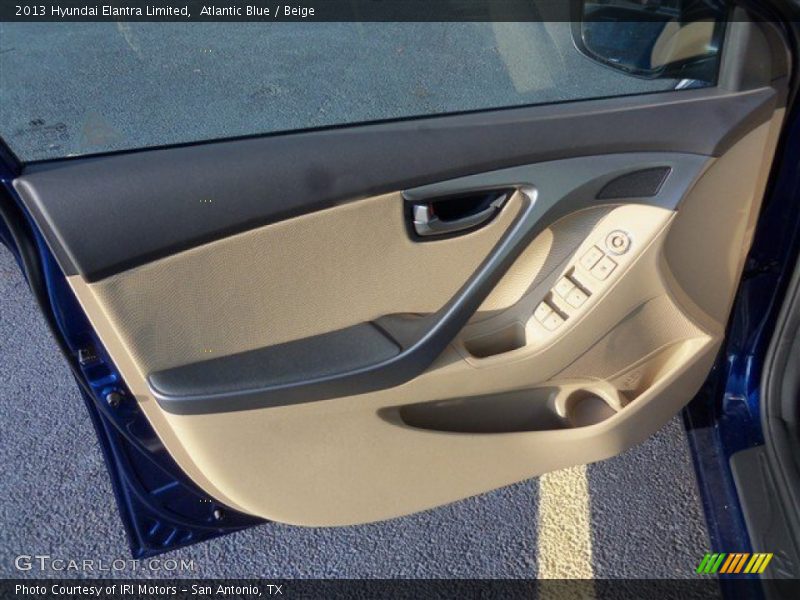Atlantic Blue / Beige 2013 Hyundai Elantra Limited