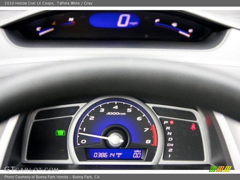 Taffeta White / Gray 2010 Honda Civic LX Coupe