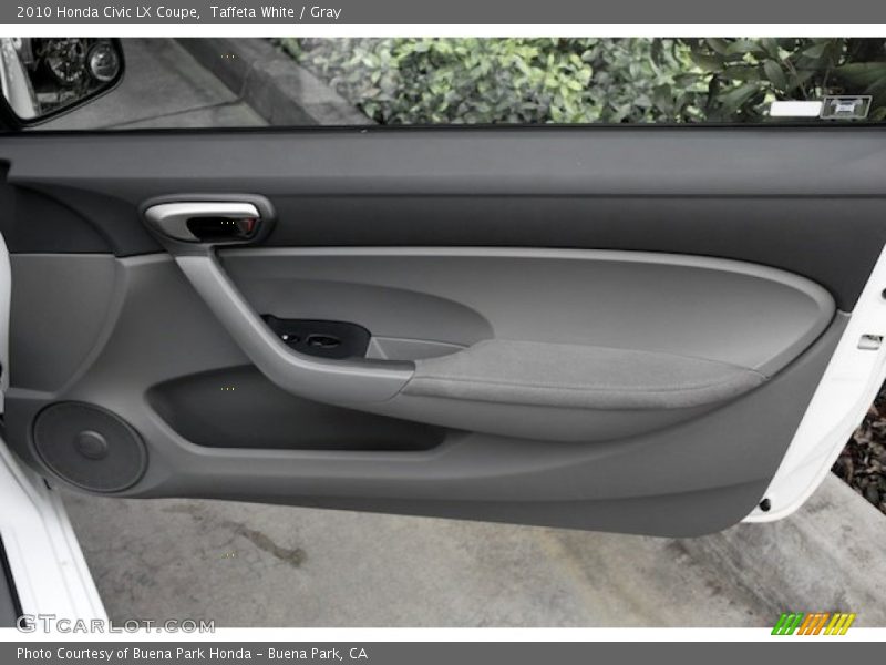 Taffeta White / Gray 2010 Honda Civic LX Coupe