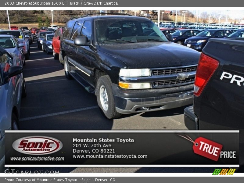 Black / Gray/Dark Charcoal 2003 Chevrolet Suburban 1500 LT