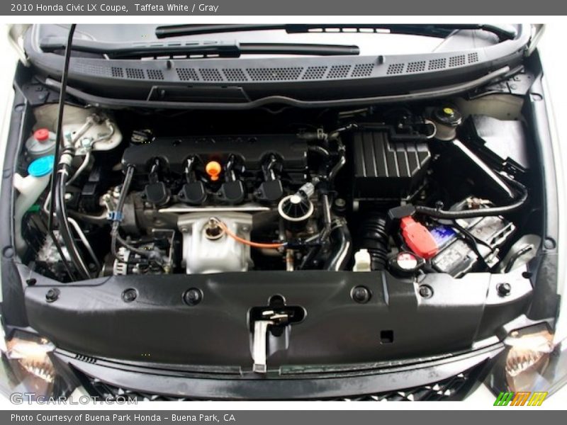 Taffeta White / Gray 2010 Honda Civic LX Coupe