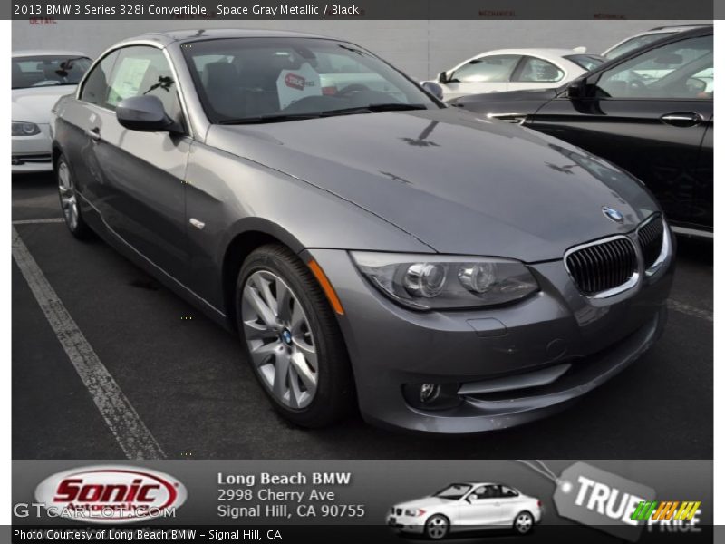 Space Gray Metallic / Black 2013 BMW 3 Series 328i Convertible