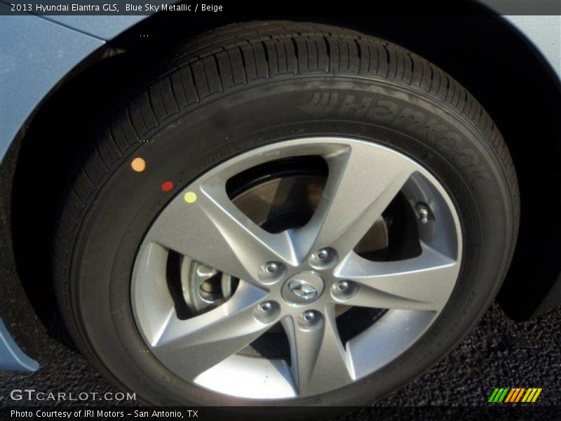 Blue Sky Metallic / Beige 2013 Hyundai Elantra GLS