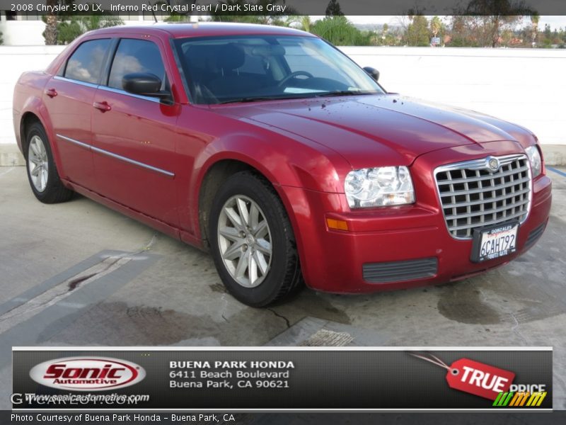 Inferno Red Crystal Pearl / Dark Slate Gray 2008 Chrysler 300 LX