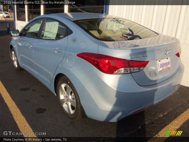 Blue Sky Metallic / Beige 2013 Hyundai Elantra GLS