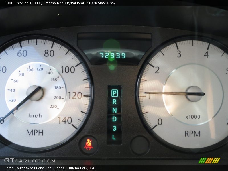 Inferno Red Crystal Pearl / Dark Slate Gray 2008 Chrysler 300 LX