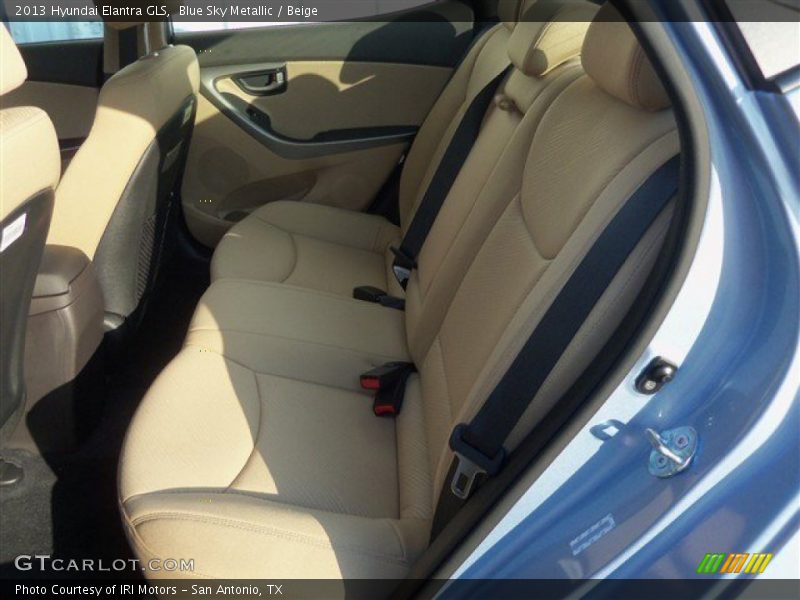 Blue Sky Metallic / Beige 2013 Hyundai Elantra GLS