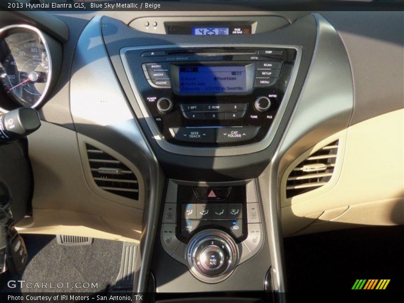 Blue Sky Metallic / Beige 2013 Hyundai Elantra GLS