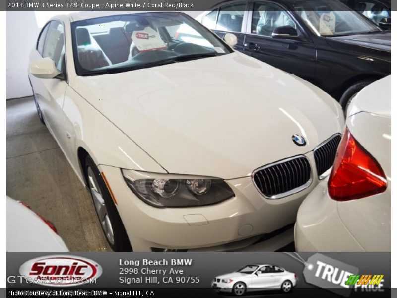 Alpine White / Coral Red/Black 2013 BMW 3 Series 328i Coupe