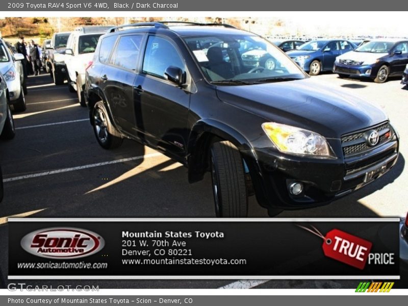 Black / Dark Charcoal 2009 Toyota RAV4 Sport V6 4WD