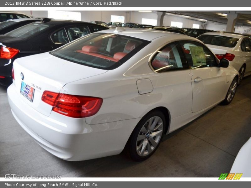 Alpine White / Coral Red/Black 2013 BMW 3 Series 328i Coupe