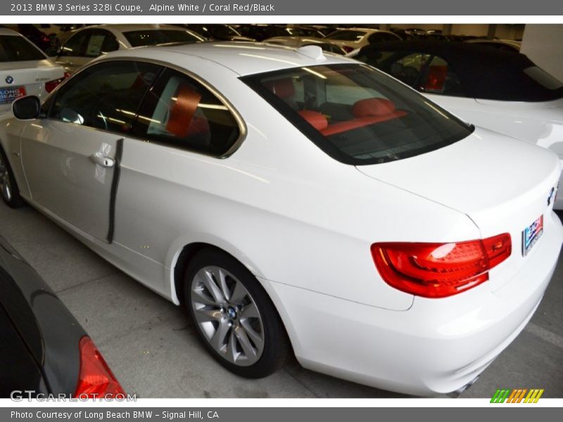Alpine White / Coral Red/Black 2013 BMW 3 Series 328i Coupe