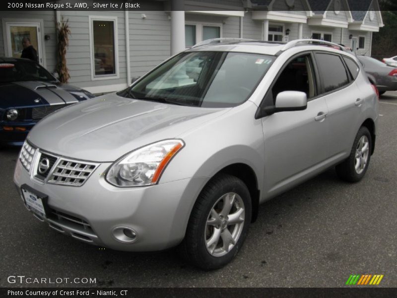 Silver Ice / Black 2009 Nissan Rogue SL AWD