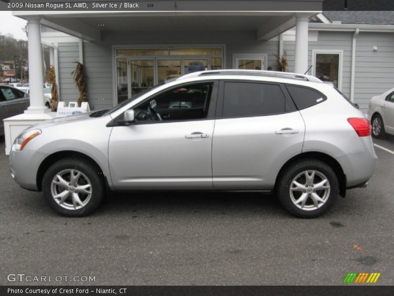 Silver Ice / Black 2009 Nissan Rogue SL AWD