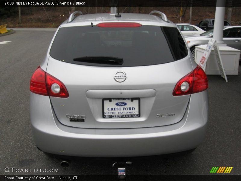 Silver Ice / Black 2009 Nissan Rogue SL AWD