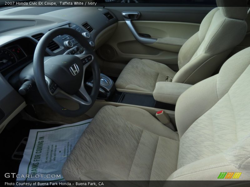Taffeta White / Ivory 2007 Honda Civic EX Coupe