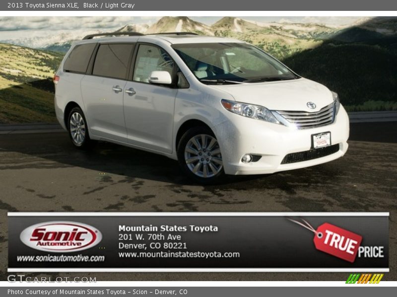 Black / Light Gray 2013 Toyota Sienna XLE