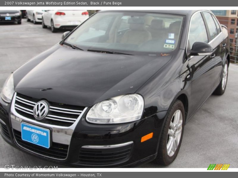 Black / Pure Beige 2007 Volkswagen Jetta Wolfsburg Edition Sedan