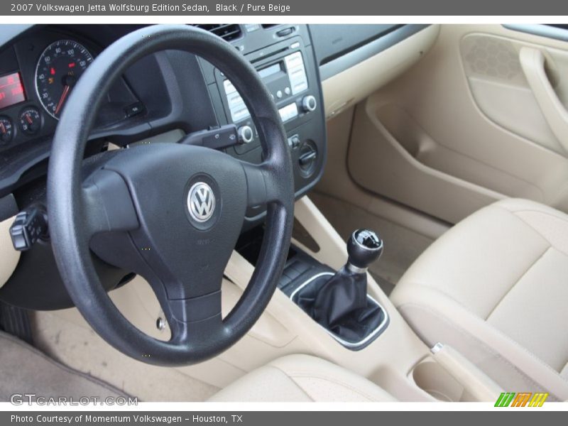 Black / Pure Beige 2007 Volkswagen Jetta Wolfsburg Edition Sedan