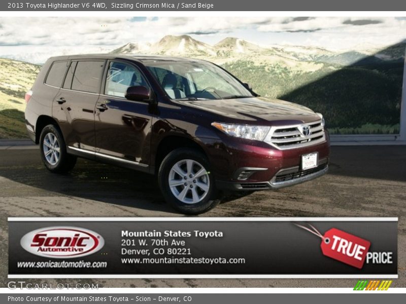 Sizzling Crimson Mica / Sand Beige 2013 Toyota Highlander V6 4WD