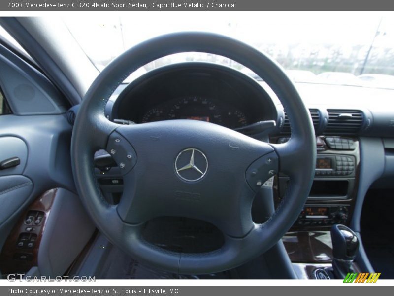 Capri Blue Metallic / Charcoal 2003 Mercedes-Benz C 320 4Matic Sport Sedan