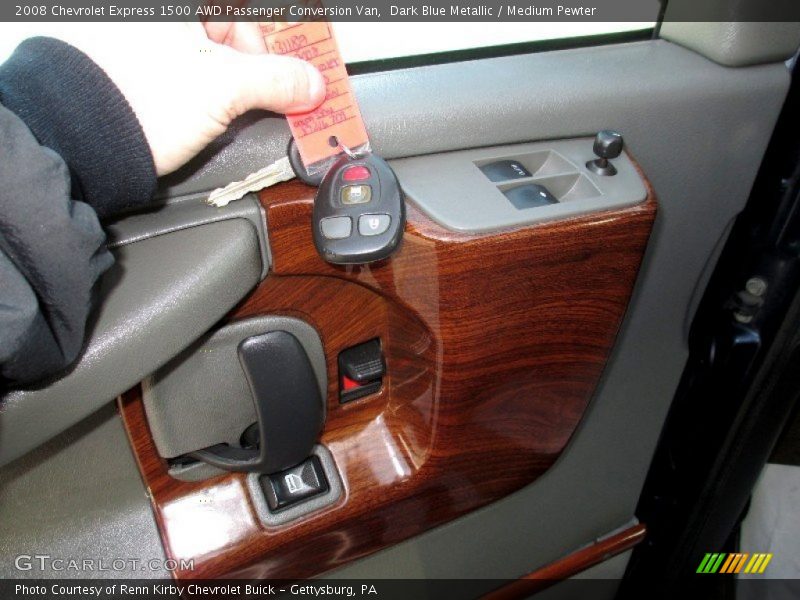 Dark Blue Metallic / Medium Pewter 2008 Chevrolet Express 1500 AWD Passenger Conversion Van
