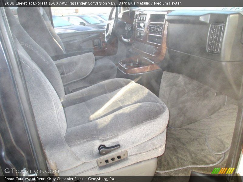 Dark Blue Metallic / Medium Pewter 2008 Chevrolet Express 1500 AWD Passenger Conversion Van