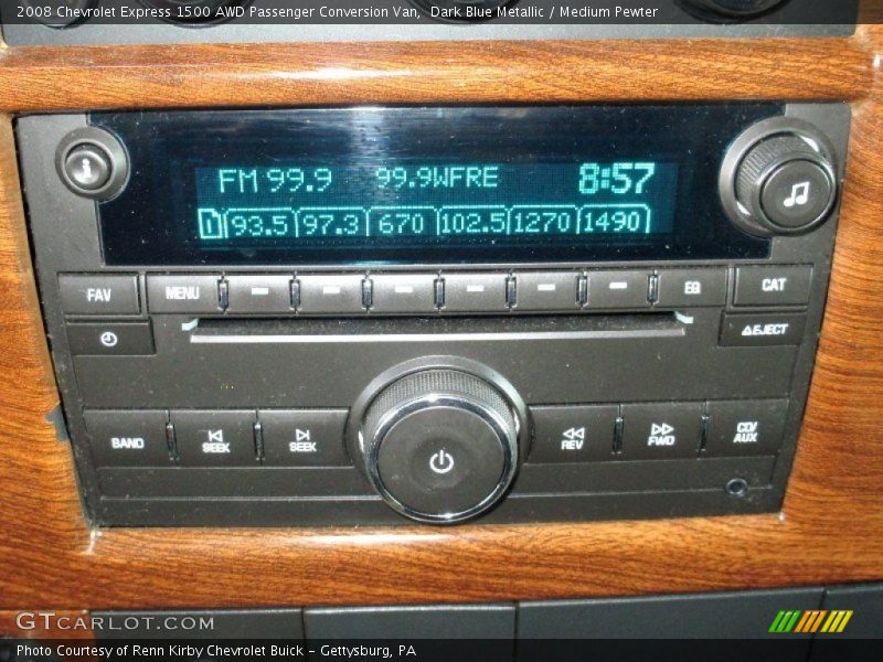 Dark Blue Metallic / Medium Pewter 2008 Chevrolet Express 1500 AWD Passenger Conversion Van