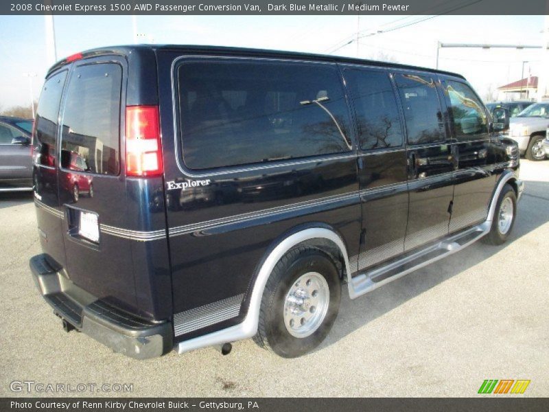 Dark Blue Metallic / Medium Pewter 2008 Chevrolet Express 1500 AWD Passenger Conversion Van