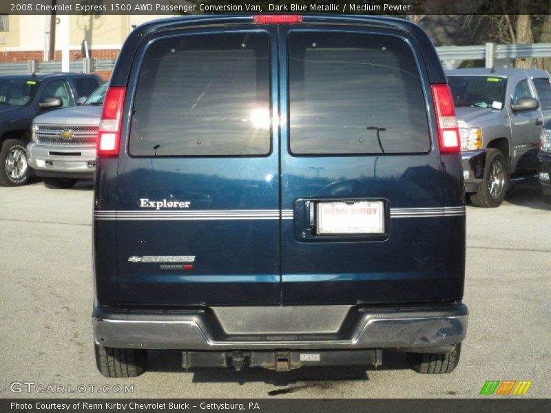 Dark Blue Metallic / Medium Pewter 2008 Chevrolet Express 1500 AWD Passenger Conversion Van