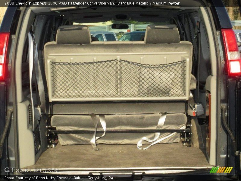 Dark Blue Metallic / Medium Pewter 2008 Chevrolet Express 1500 AWD Passenger Conversion Van