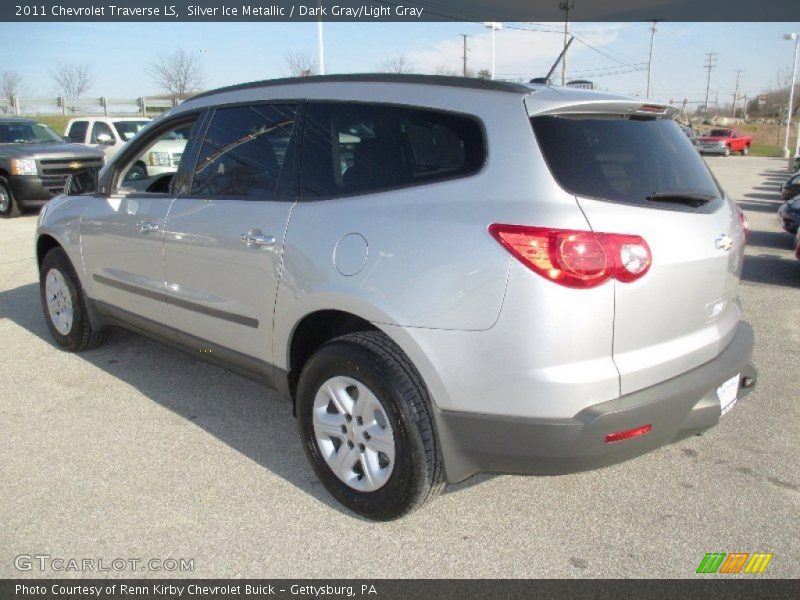 Silver Ice Metallic / Dark Gray/Light Gray 2011 Chevrolet Traverse LS