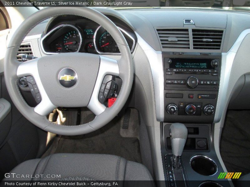 Silver Ice Metallic / Dark Gray/Light Gray 2011 Chevrolet Traverse LS